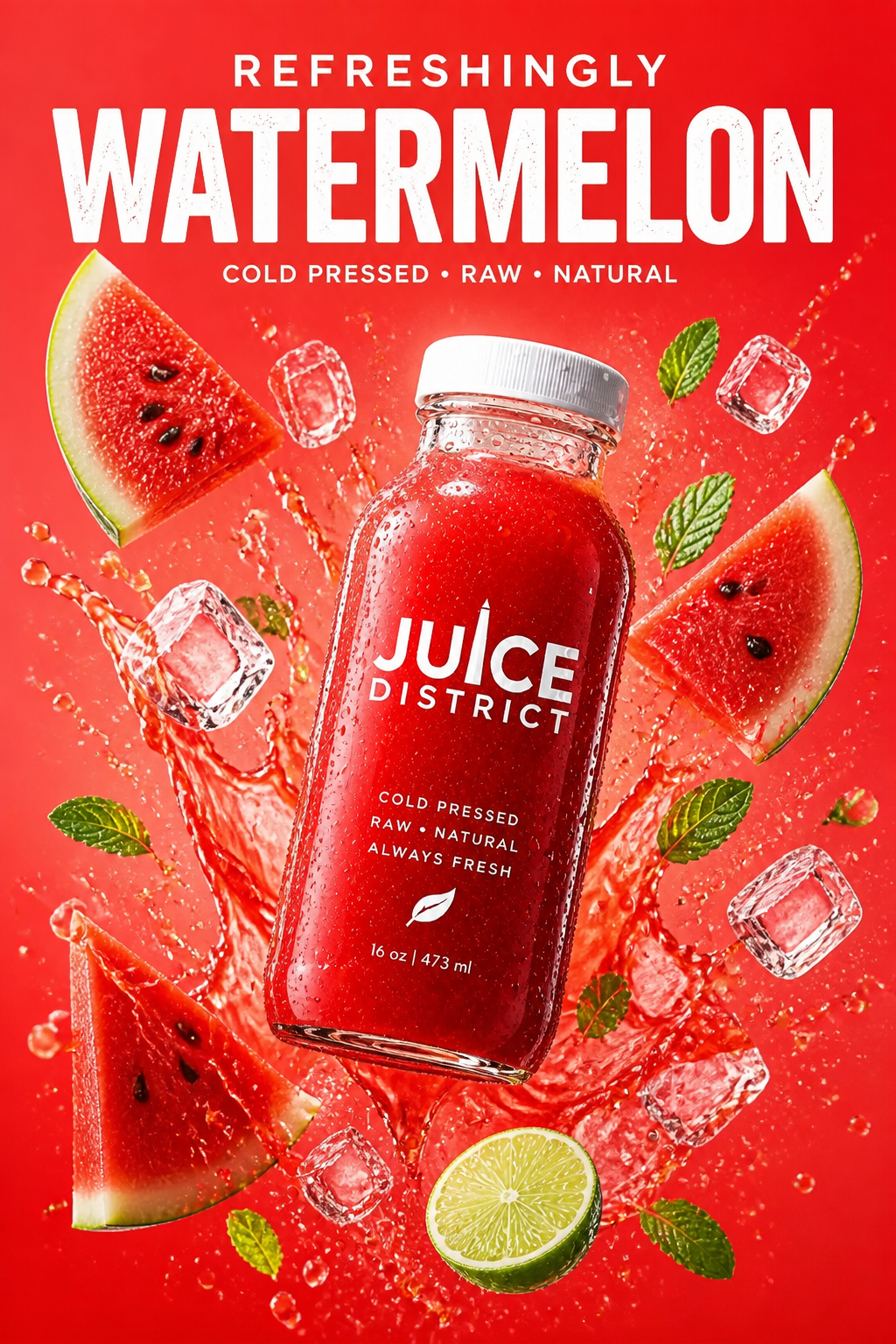 Watermelon Breeze — Cold Pressed Juice | 16 oz