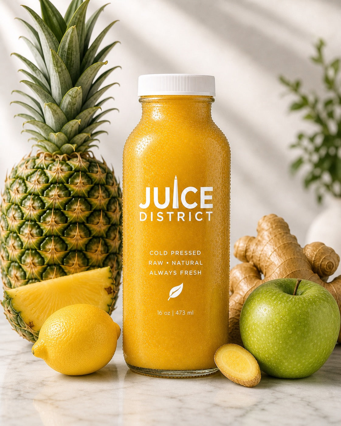 Pineapple Ginger — Cold Pressed Juice | 16 oz