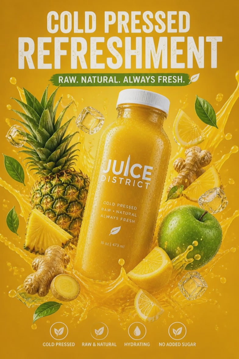 Pineapple Ginger — Cold Pressed Juice | 16 oz